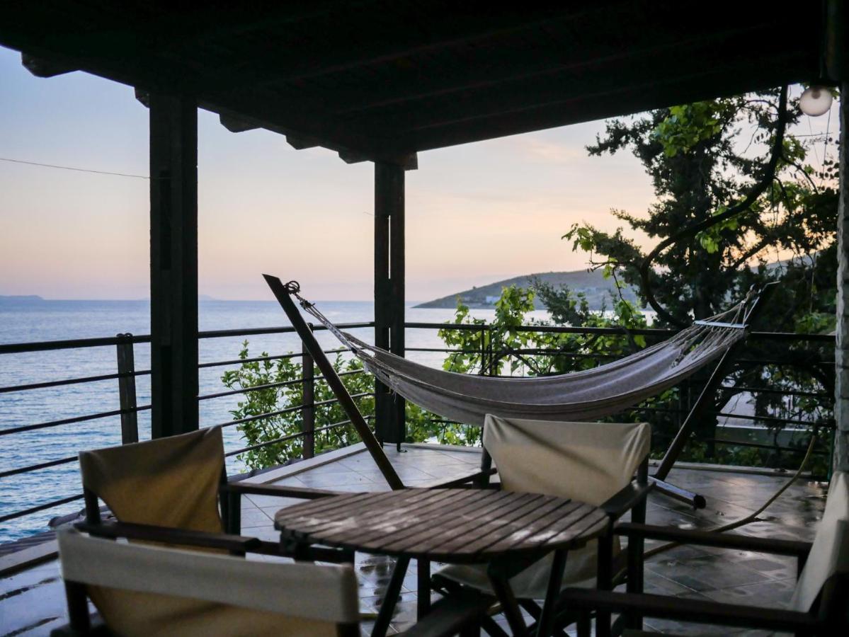 Seaside Duplex Stone Villa Qeparo Exterior photo